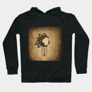 Elegant steampunk moon with gears Hoodie